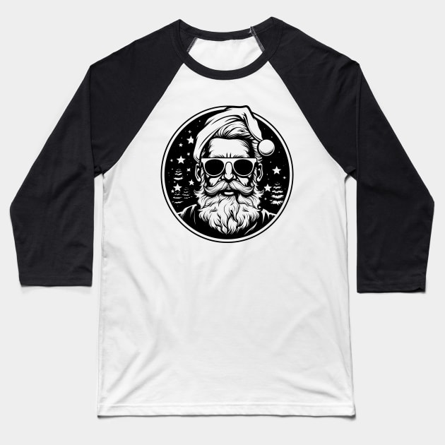 Santa Claus Baseball T-Shirt by MZeeDesigns